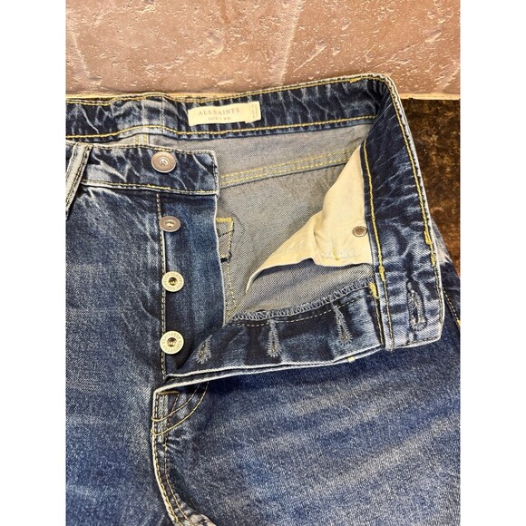 All Saints Jack Button Fly Distressed Denim Jeans Size 28 EUC - Picture 5 of 6